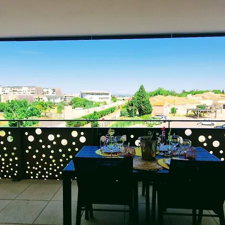 Thau-indigo, Appt Neuf, Standing, Prox Plages, Terrasse, Parking, Climatise Apartman Sète